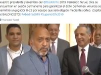 Baloncesto Superior ABADINA 2019 ... Iniciara 5 De Junio ... Finalizara Antes Del Inicio Juegos Panamericanos.!!!