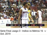 Indios Derrotan Metros En San Francisco De Macoris ... Colocan 2-1 A Su Favor ... Serie Final LNB 2019.!!!
