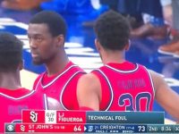 LIONEL J FIGUEROA .. Su Univ. ST JOHN'S ... Caen Con Facilidad Ante Univ. CREIGHTON ... Necesita Mejorar Su Comportamiento.!!!