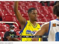 MIGUEL DICENT ... En Triunfo Metros Sobre Titanes ... Le Ofrece Catedras De Baloncesto A Richard Bautista ... Galeria De Fotos.!!!