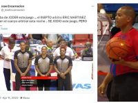 ERIC MARTINEZ …Arbitro …Va Acabar Con El Baloncesto En La Republica Dominicana.!!!